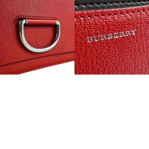 BURBERRY Red Leather Shoulder Bag - Picture 5 of 5